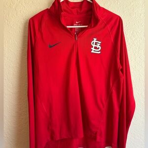 St. Louis Cardinals Nike DriFit Red 1/4 Zip Jacket - Women’s Large
